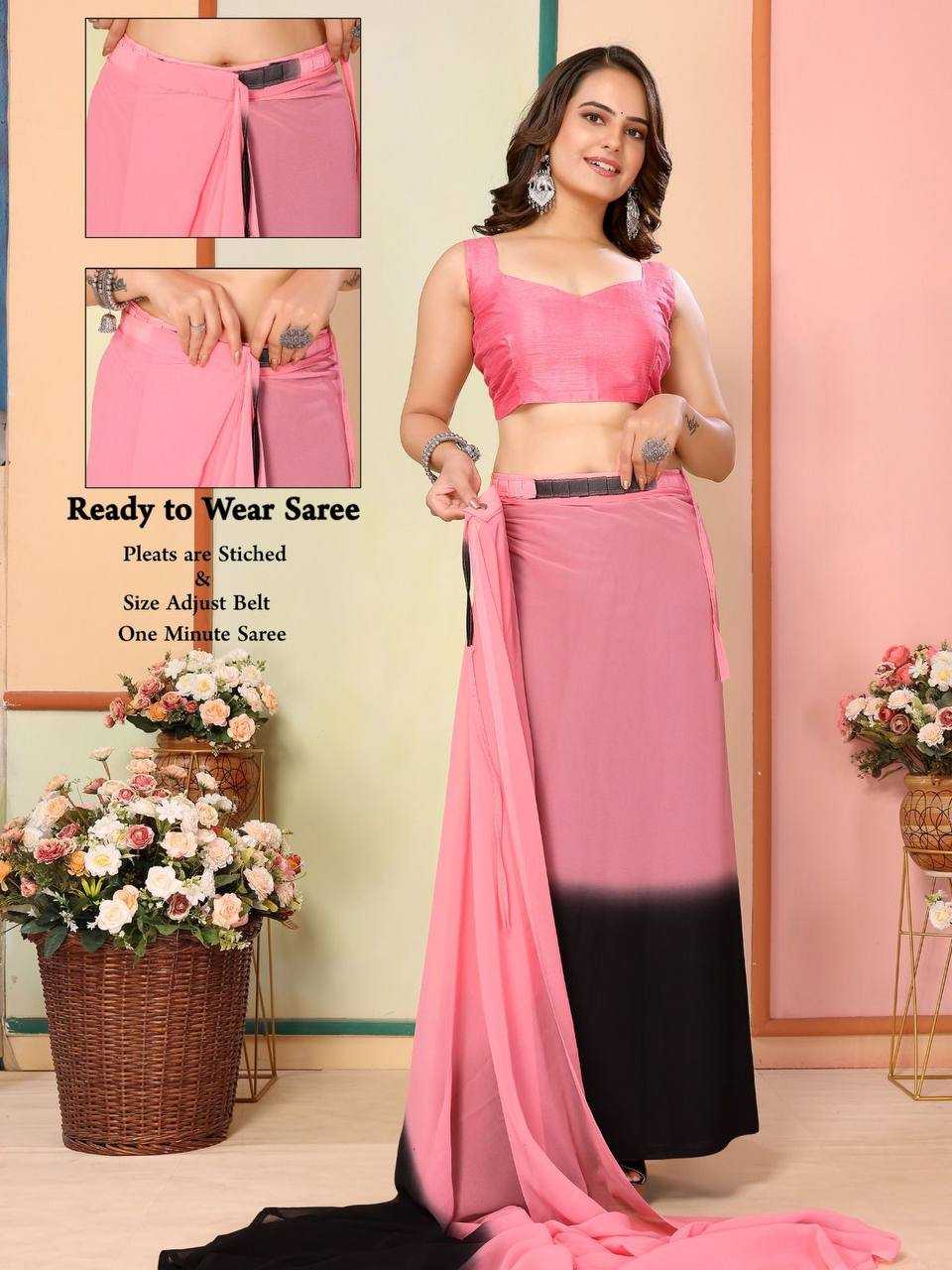 YNF GEORGETTE RVL KOREA WHOLESALE SAREES MANUFACTURER